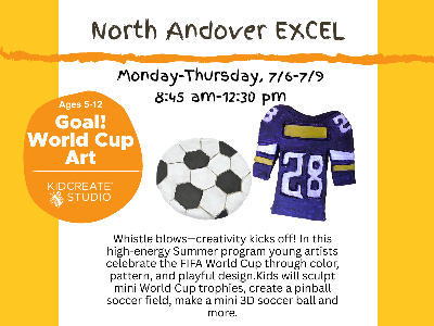North Andover Excel: Goal! World Cup Art (5-12y)