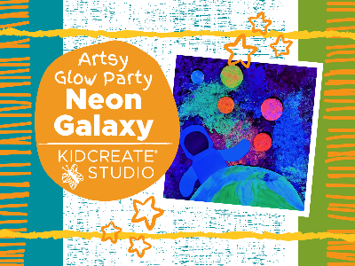 Kidcreate Studio - Woodbury. Date Night- Neon Galaxy Artsy Glow Party (3-9 Years)