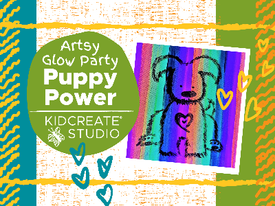 Kidcreate Studio - Eden Prairie. Artsy Glow Party - Puppy Power Workshop (4-9 Years)